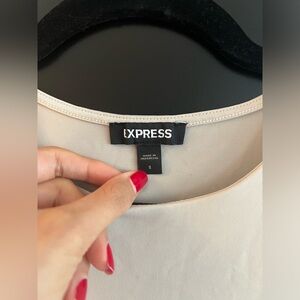 Express grey / cream body suit. Never worn